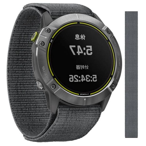 Universal Garmin 26mm Nylon Rem m. Stifter - Grå Online