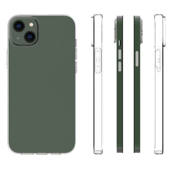 iPhone 14 Plus Ultra Thin Fleksibel TPU Plastik Cover - Gennemsigtig Hot on Sale