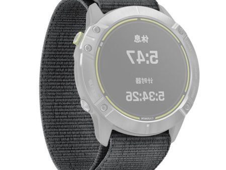 Universal Garmin 22mm Nylon Rem m. Stifter - Grå Online now