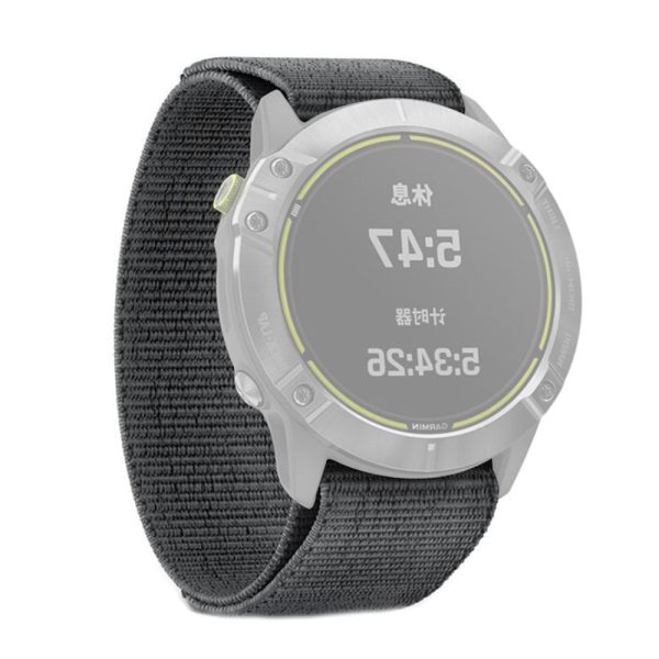 Universal Garmin 22mm Nylon Rem m. Stifter - Grå Online now