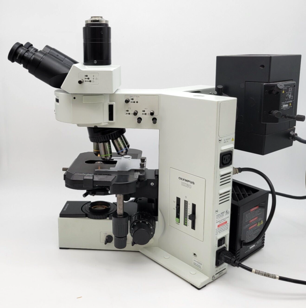 Olympus Microscope BX60 with Fluorescence, Phase Contrast, & Fluorite Objectives Supply