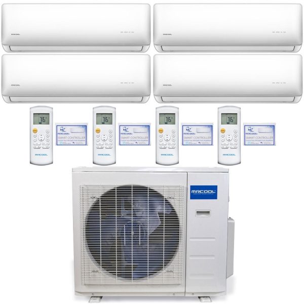 36k BTU 22.5 SEER MrCool Olympus Ductless Heat Pump Split System - 4 Zone Wall Mounted - 9k+9k+9k+9k For Sale