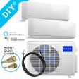 24k BTU 22 SEER Multi-Zone MrCool DIY 2 Zone Ductless Heat Pump Split System 4th Generation - 12k+12k Discount