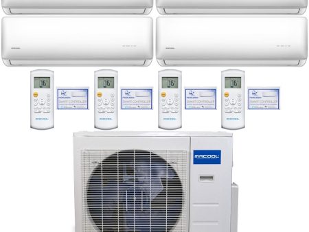 39k BTU 22.5 SEER MrCool Olympus Ductless Heat Pump Split System - 4 Zone Wall Mounted - 9k+9k+9k+12k Online Sale