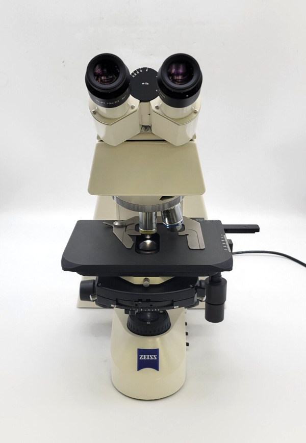 Zeiss Microscope Axioskop 40 with Phase Contrast and 10x, 40x, 100x Fashion