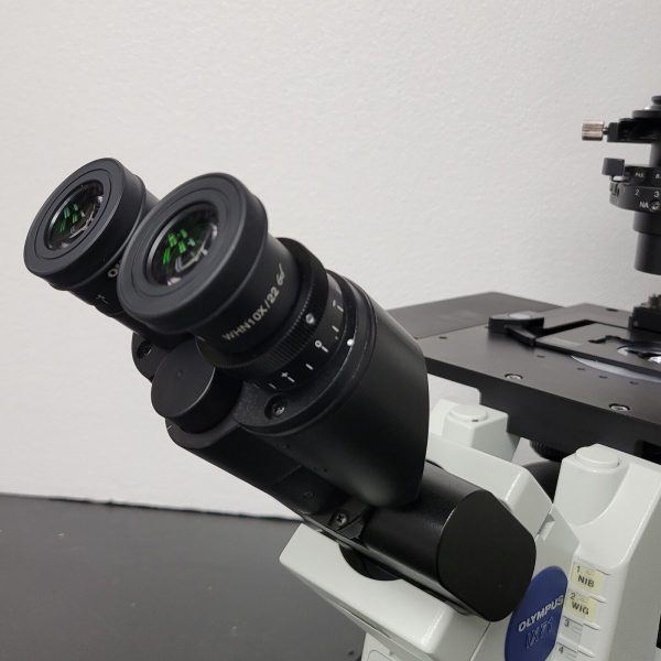 Olympus Microscope IX71 with Fluorites, Phase Contrast, and Fluorescence Online now