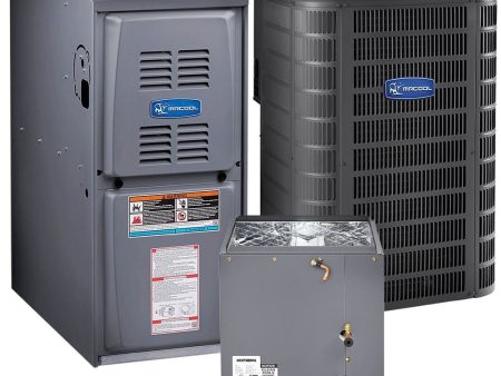 3.5 Ton 15.5 SEER 90k BTU 80% AFUE Variable Speed MrCool Signature Central Heat Pump & Gas Split System - Upflow Sale