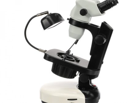 Accu-Scope 3075 Binocular Zoom Stereo Microscope on Gem Stand | Jewelry Microscope on Sale