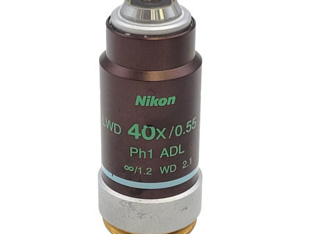 Nikon Microscope Objective LWD 40x Ph1 ADL ∞ 1.2 Phase Contrast Supply