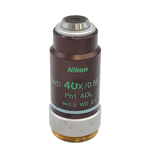 Nikon Microscope Objective LWD 40x Ph1 ADL ∞ 1.2 Phase Contrast Supply