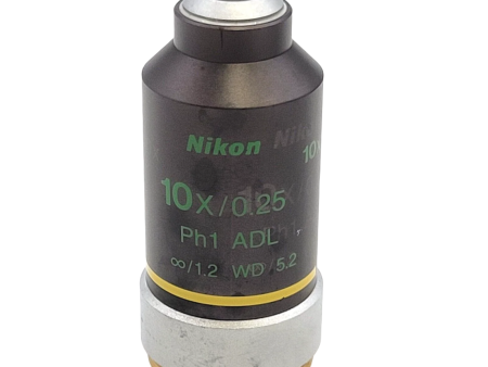 Nikon Microscope Objective 10x Ph1 ADL ∞ 1.2 Phase Contrast on Sale