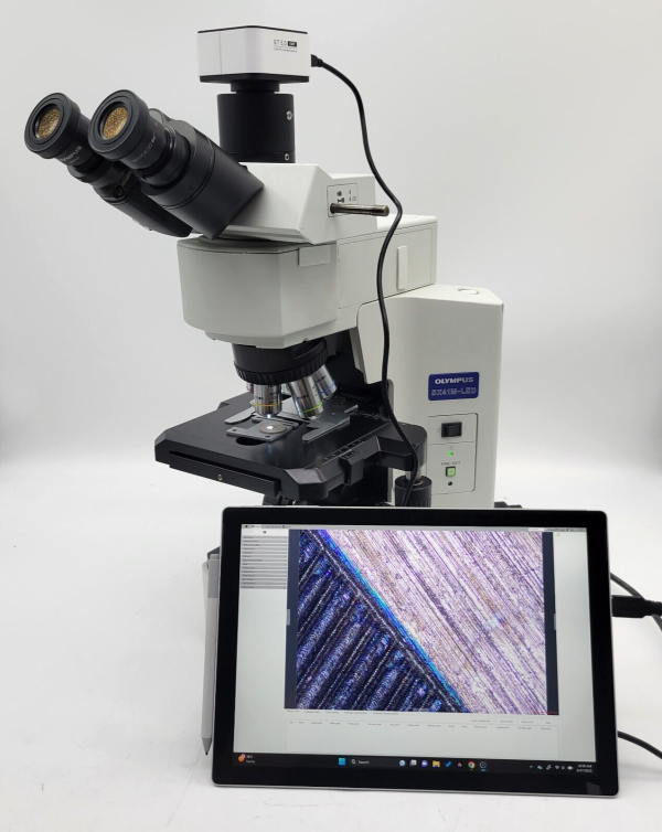 Olympus Microscope BX41M-LED Mettalurgical with Trinocular Head and Camera Online