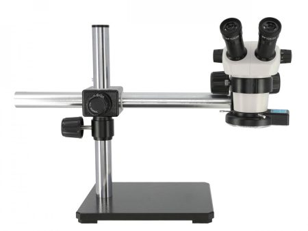 Accu-Scope 3075  Binocular Zoom Stereo Microscope, Boom Stand, LED Quad Ring Light Supply