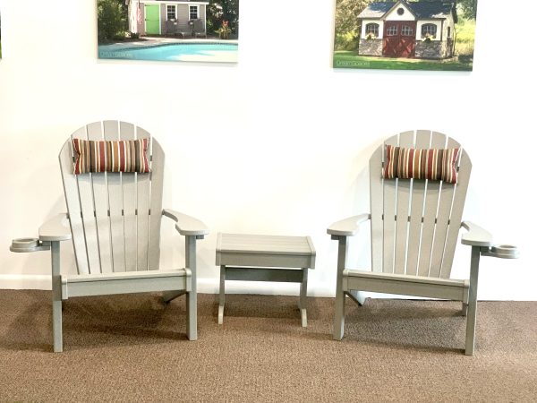 Furniture - Light Gray Poly Adirondack Chair w Cupholder Hot on Sale