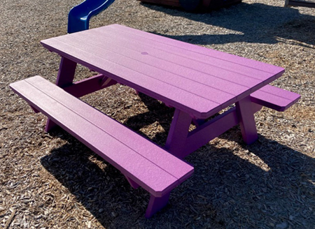 DISPLAY Furniture - 3  x 6  Picnic Table w Attached Bench (Display Model Sale - Take Order Only) Cheap