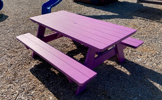 DISPLAY Furniture - 3  x 6  Picnic Table w Attached Bench (Display Model Sale - Take Order Only) Cheap