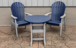 DISPLAY Furniture - 30  Round Adirondack Dining Table & (2) Dining Chairs (Display Model Sale - Take Order Only) Online Hot Sale