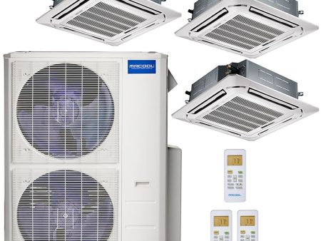 48k BTU 22.4 SEER MrCool Olympus Ductless Heat Pump Split System - 3 Zone Ceiling Cassette - 12k+18k+18k Discount