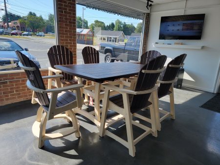 Furniture - Tudor & Ivory Adirondack 7-piece Table & Chairs set Online Sale