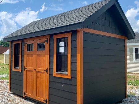 SALE - Structure #2505WC - 8x12 Garden Shed w 7  Hardie Plank Siding For Sale