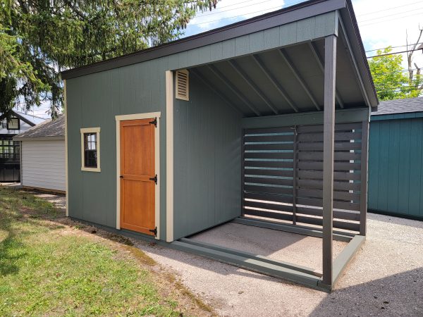 SALE - Structure 2364KOP - 8x18 A-Frame Shed & Lean-To Combo w  Smart Tec Siding For Discount