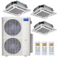 42k BTU 22.4 SEER MrCool Olympus Ductless Heat Pump Split System - 3 Zone Ceiling Cassette - 12k+12k+18k For Cheap