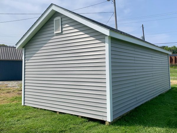 SALE - Structure #24-2487WC - 12 x24  Garden Shed Garage w Vinyl Siding For Discount