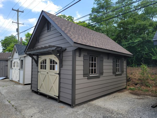 SALE - Structure 2432KOP - 12x16 Colonial Garden Shed with 5  LP Lap Siding Supply