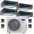 36k BTU 22.5 SEER MrCool Olympus Ductless Heat Pump Split System - 4 Zone Concealed Duct - 9k+9k+9k+12k For Discount