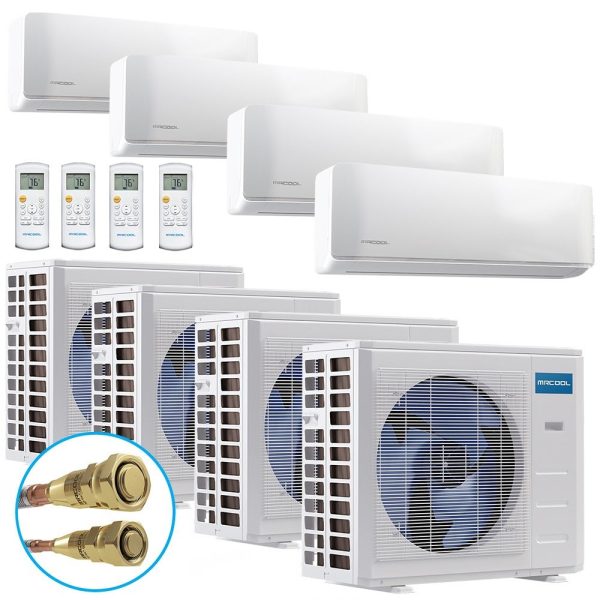 MrCool DIY Whole Home 4 Room Ductless Mini Split Bundle Fashion